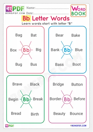 Alphabet b english words