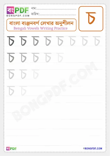 Bengali Consonant Cho Worksheets