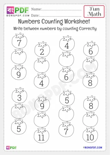Between Numbers Counting