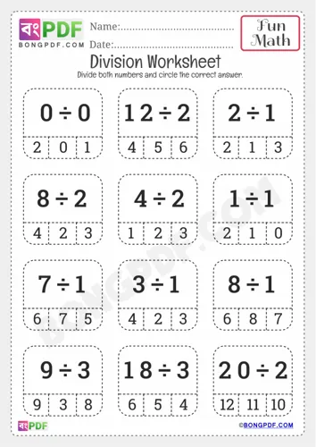 Circle answer division