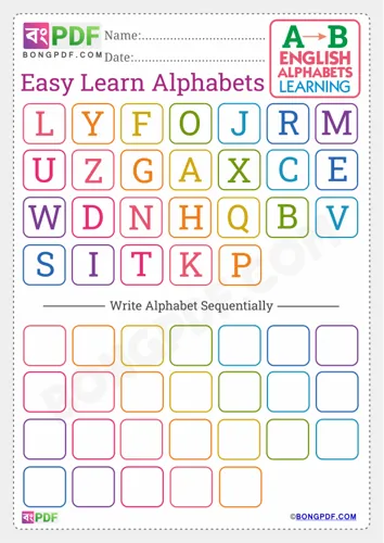 Free Learn Easy Learn English Alphabets Worksheet Download