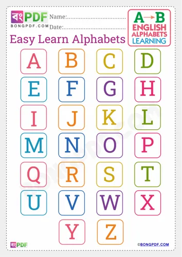 English Alphabets Worksheets