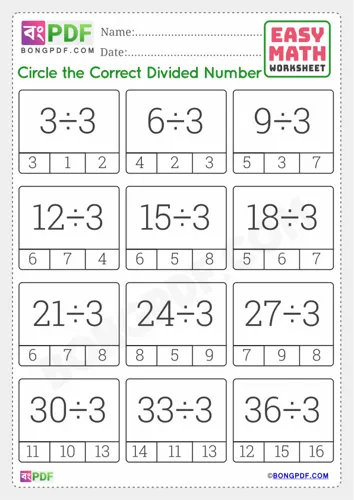 English division and circle answer