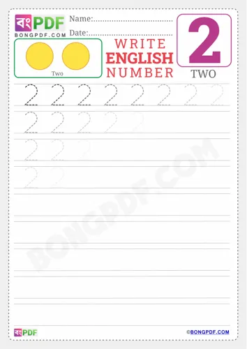 Free Learn English Number Worksheet Download