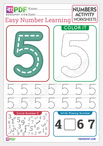 Free Learn English Number Worksheet Download