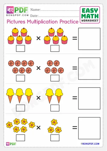 English Numbers Pictures Multiplication