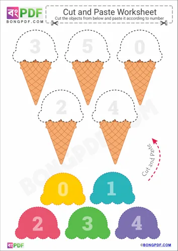 Free Learn Ice Cream Cut And Paste Worksheet Download