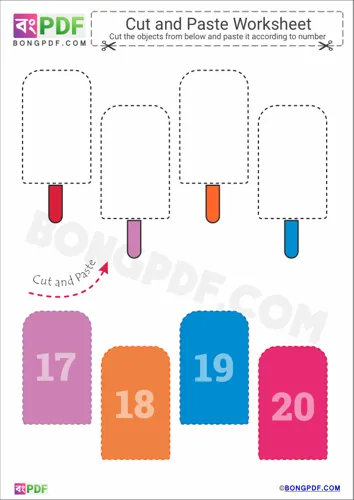 Ice cream stick cut and paste