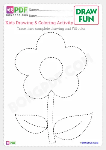 Free Learn Kids Drawing Coloring Worksheet Download