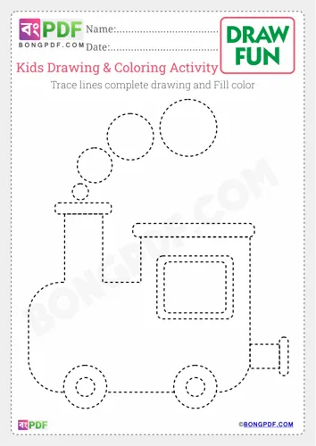 Free Learn Kids Drawing Coloring Worksheet Download