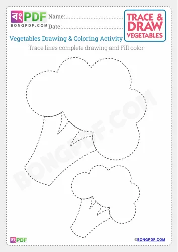 Free Learn Kids Vegetables Drawing Worksheet Download