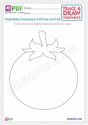 Free Learn Kids Vegetables Drawing Worksheet Download
