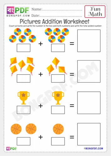 Free Learn Kindergarten Addition Worksheet Download