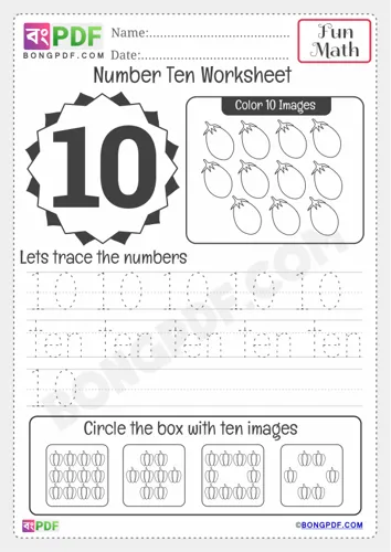 Free Learn Kindergarten Numbers Worksheet Download
