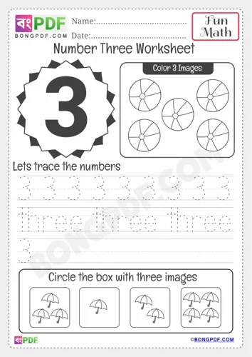 Free Learn Kindergarten Numbers Worksheet Download