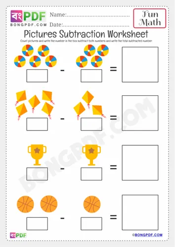 Free Learn Kindergarten Subtraction Worksheet Download