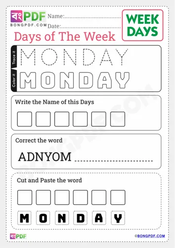 Monday Worksheets
