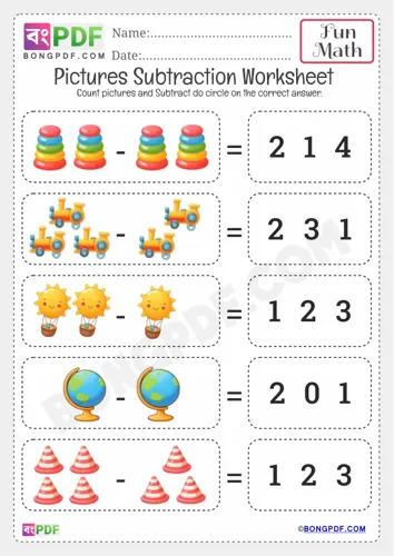 Pictures Fun Subtraction
