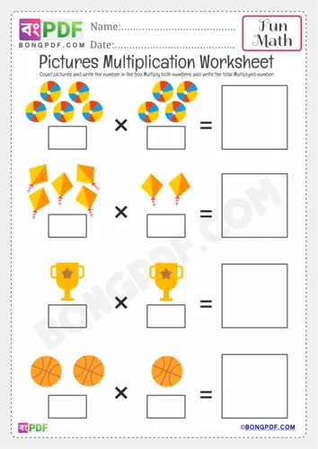 Free Learn Pictures Multiplication Worksheet Download