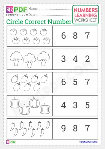 Count and Circle Numbers