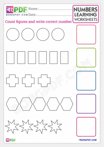 Preschool English Number Count and Write