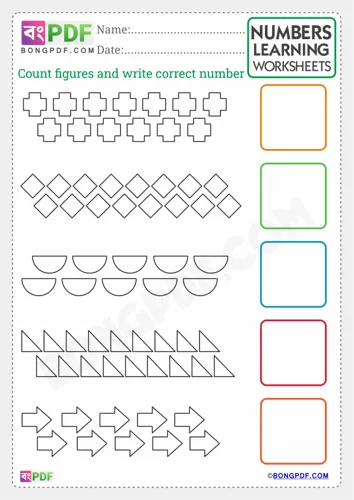 Free Learn Preschool English Number Count And Write Worksheet Download