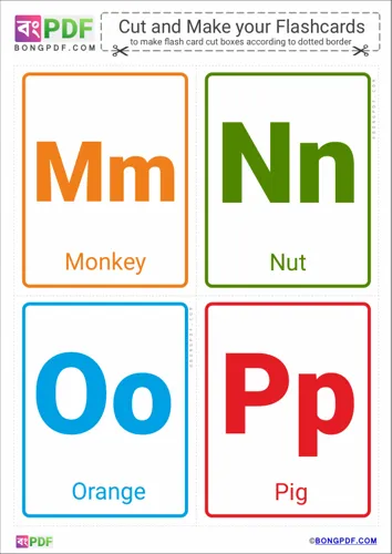 Free Learn Simple Alphabets Flashcards Worksheet Download