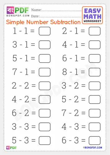 Simple English Subtraction