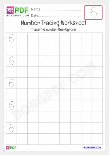 Free Learn Tracing English Number Worksheet Download