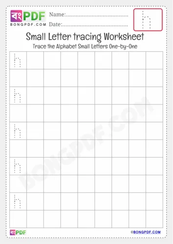 Free Learn Tracing Small Letter H Worksheet Download