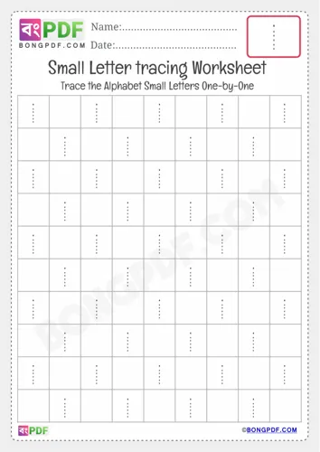 Free Learn Tracing Small Letter I Worksheet Download